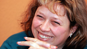 lachende Frau